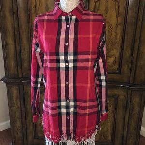Tizzie Red & Blue button down Top or Dress